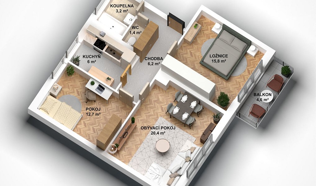 Prodej bytu 3+1 65 m², Praha – náhled fotky 6