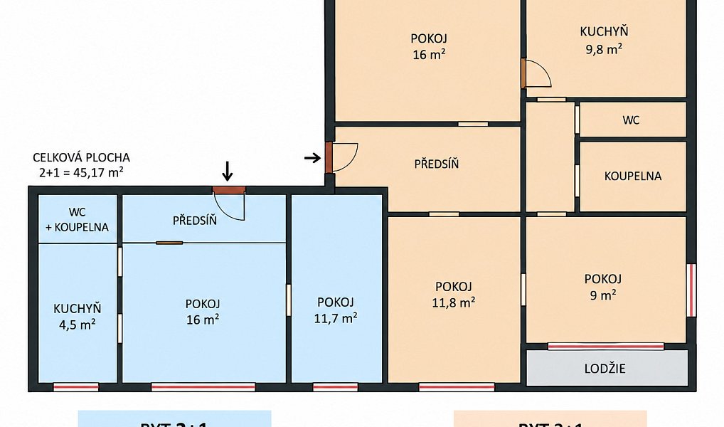 Prodej bytu 2+1 45 m², Ostrava – náhled fotky 17