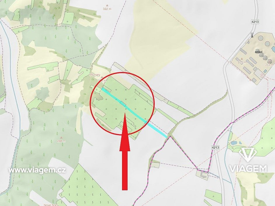 Zahrada 4 612 m², Podíl 50 % o výměře 2 306 m² – pohled 4