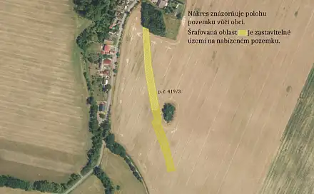 Prodej stavebního pozemku 5 188 m², Stojice, okres Pardubice