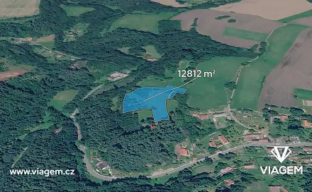 Prodej zahrady 6 406 m², Proseč, okres Chrudim