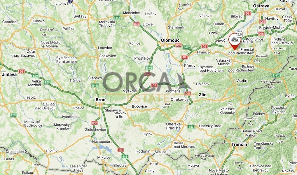 Prodej pole 1 164 m², Nový Jičín – náhled fotky 3
