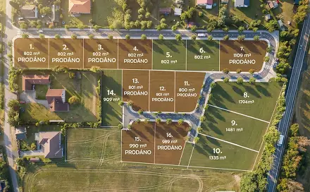 Prodej stavebního pozemku 909 m², Vojkov, okres Benešov