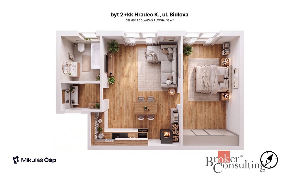 Prodej bytu 2+kk 53 m², Hradec Králové – náhled fotky 12