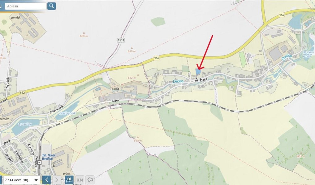 Prodej stavebního pozemku 1 074 m², Nová Bystřice – náhled fotky 8