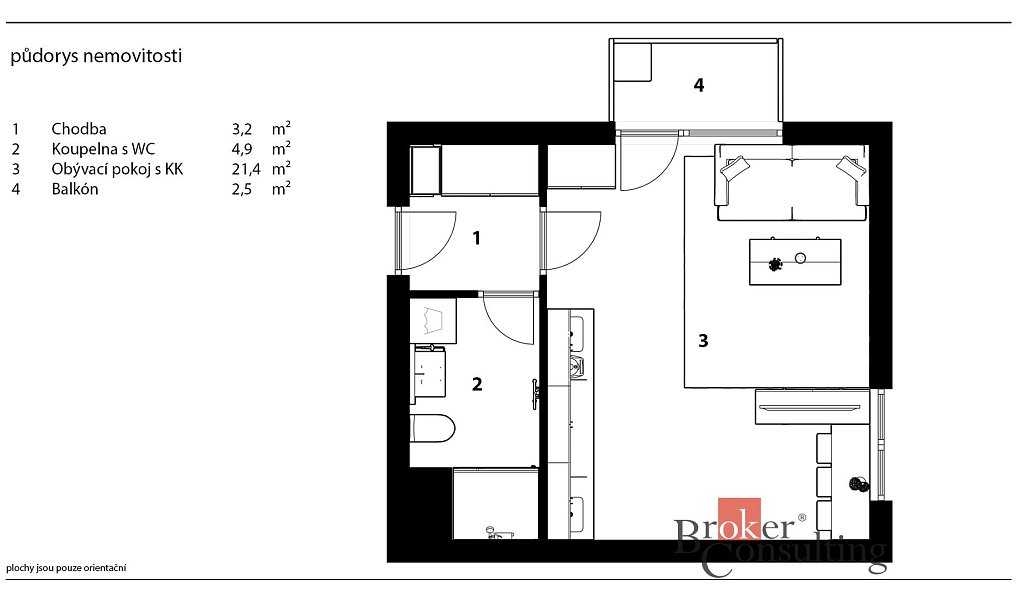 Pronájem bytu 1+kk 32 m², Hradec Králové – náhled fotky 16