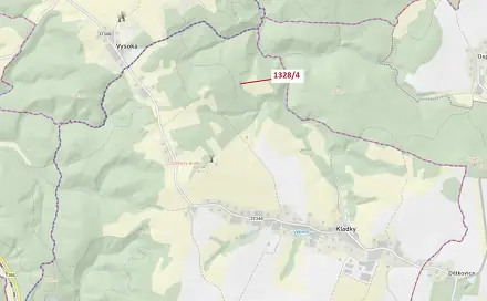 Dražba lesa 199 m², Vysoká