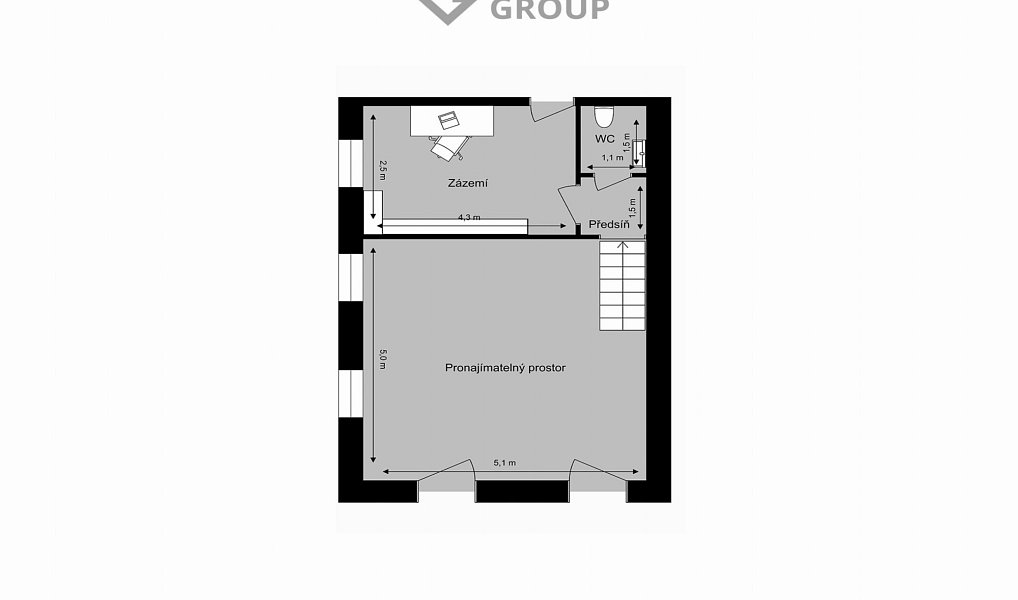 Prodej obchodních prostor 41 m², České Budějovice – náhled fotky 4