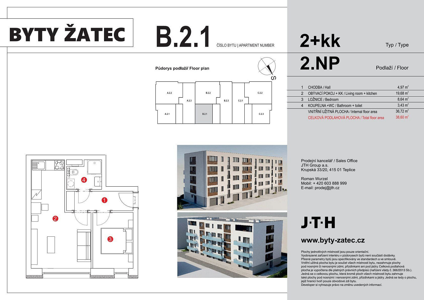 Prodej bytu 2+kk 39 m² – fotografie 4