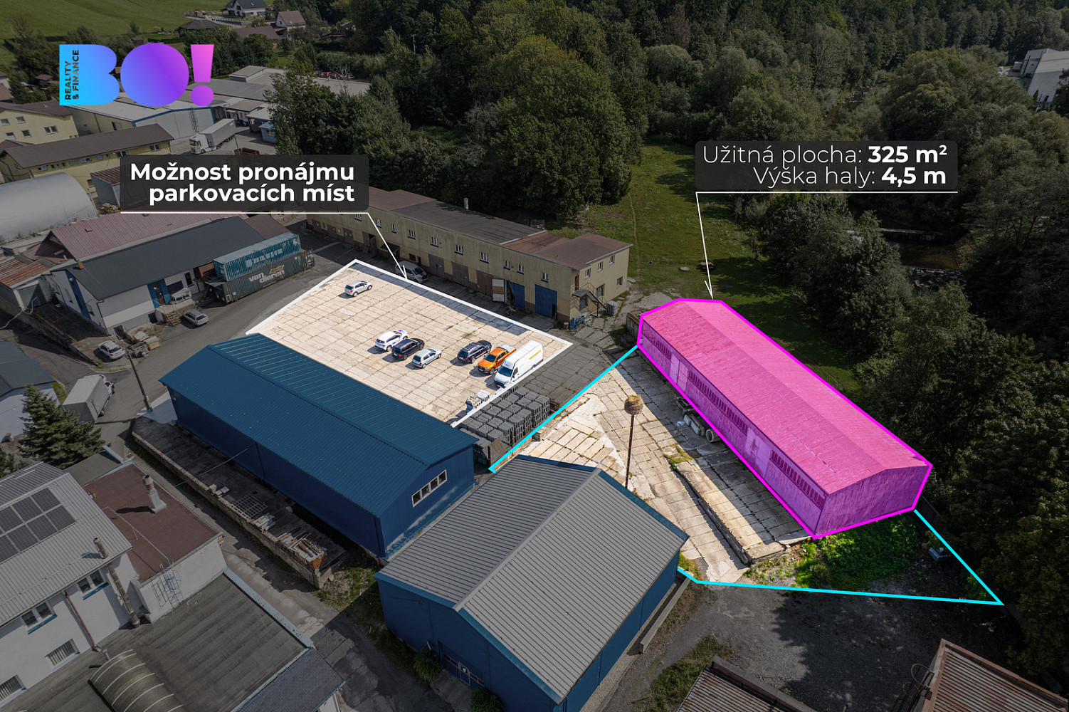 Pronájem skladovacích prostor 325 m²