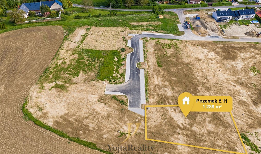Prodej pozemku, 1288 m², Olomouc, Komárov
