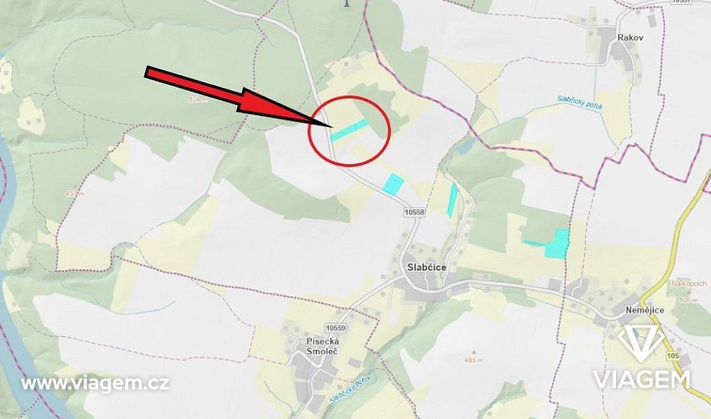 Prodej pole 2 334 m², Slabčice – náhled fotky 2
