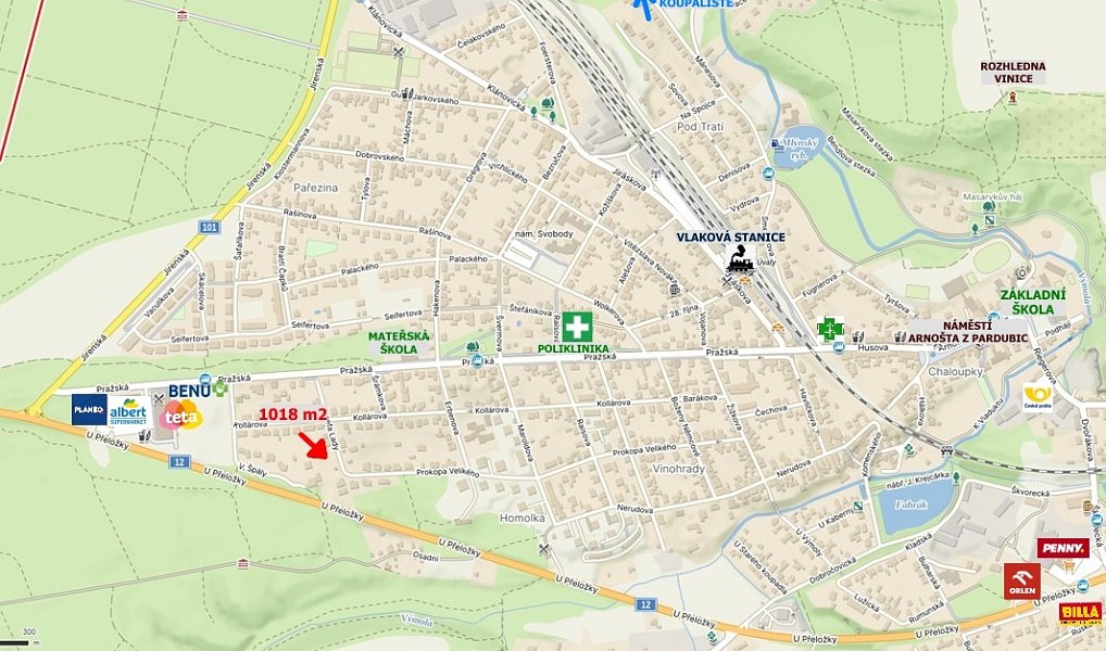 Prodej stavebního pozemku 1 018 m², Úvaly – náhled fotky 13