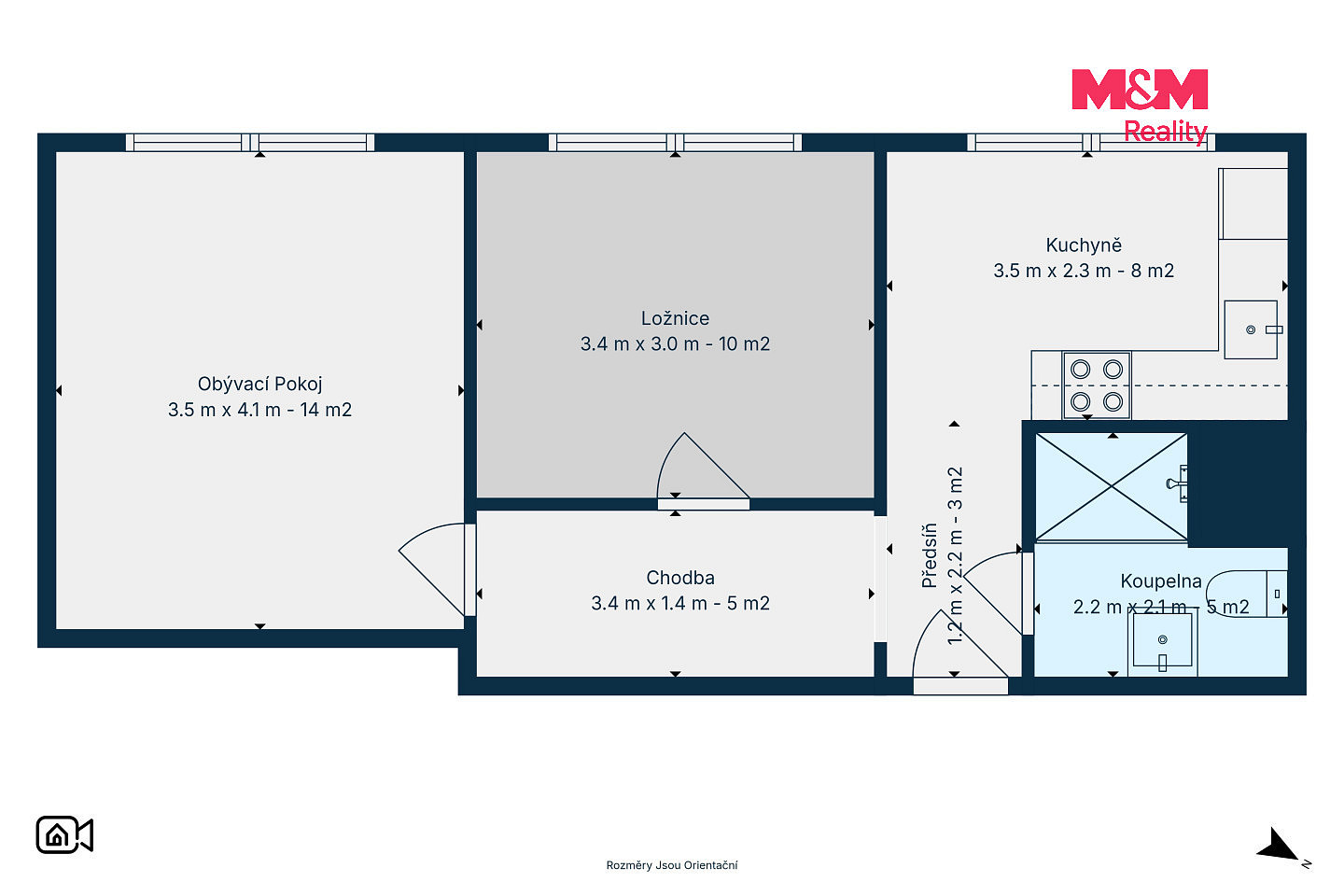 Prodej bytu 2+1 44 m² – fotografie 5