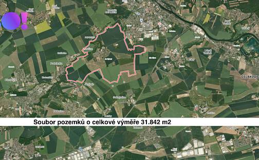 Prodej pole 31 842 m², Dřevčice, okres Praha-východ