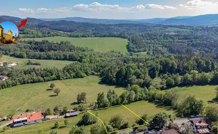 Prodej stavebního pozemku 2 272 m², Sušice - Záluží, okres Klatovy