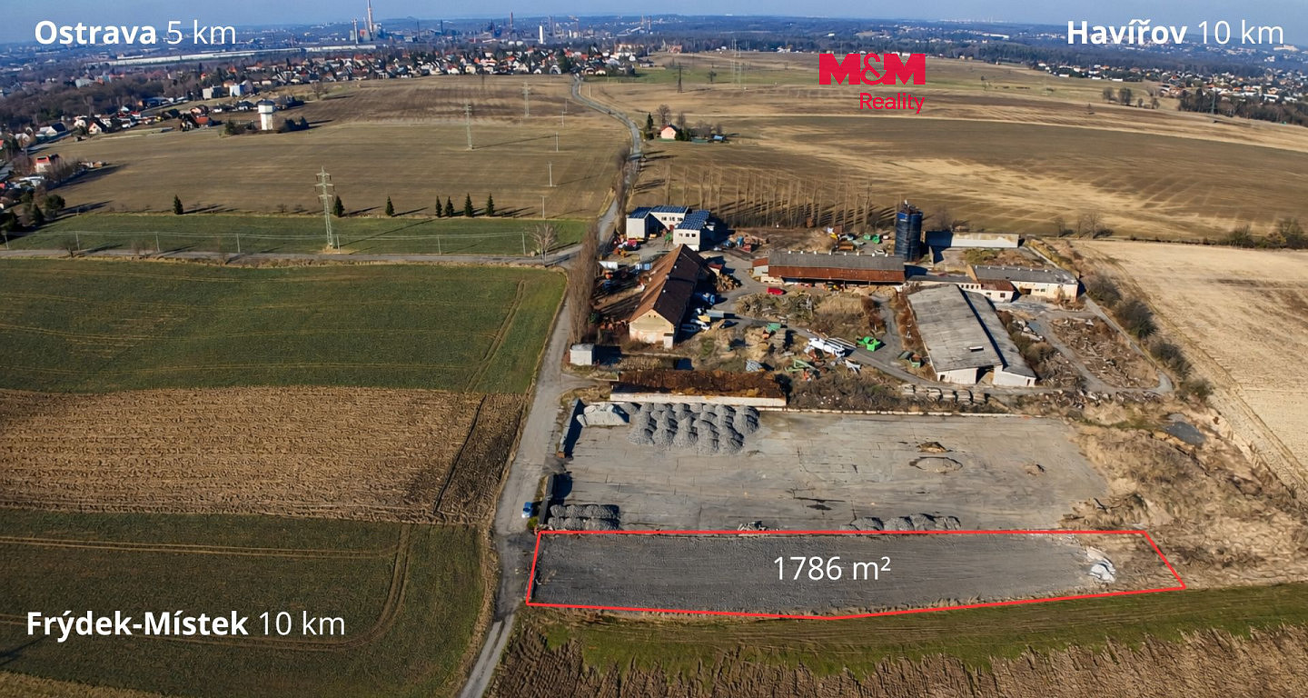 Prodej komerčního pozemku 1 786 m²