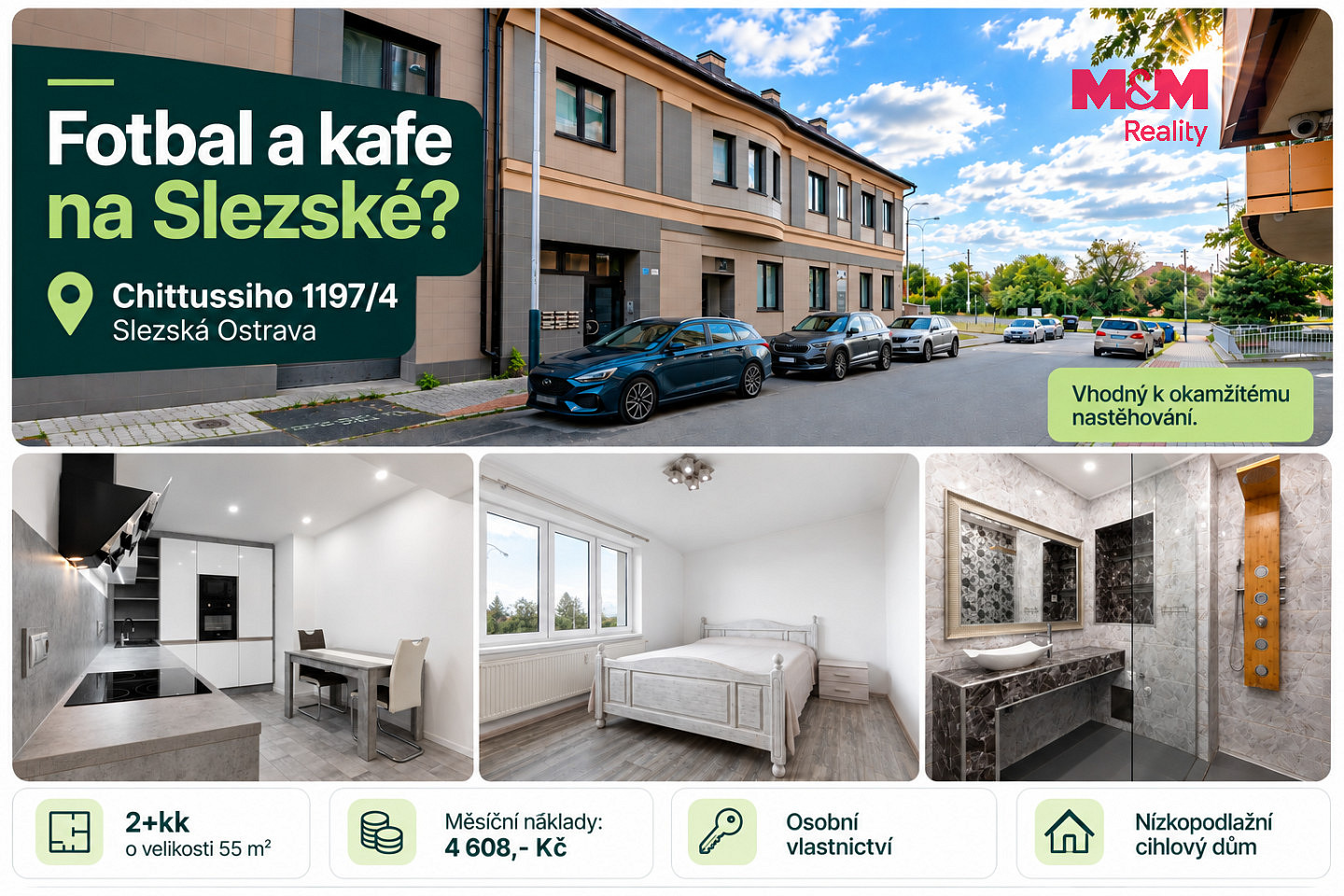 Byt – Ostrava, Slezská Ostrava – pohled 3