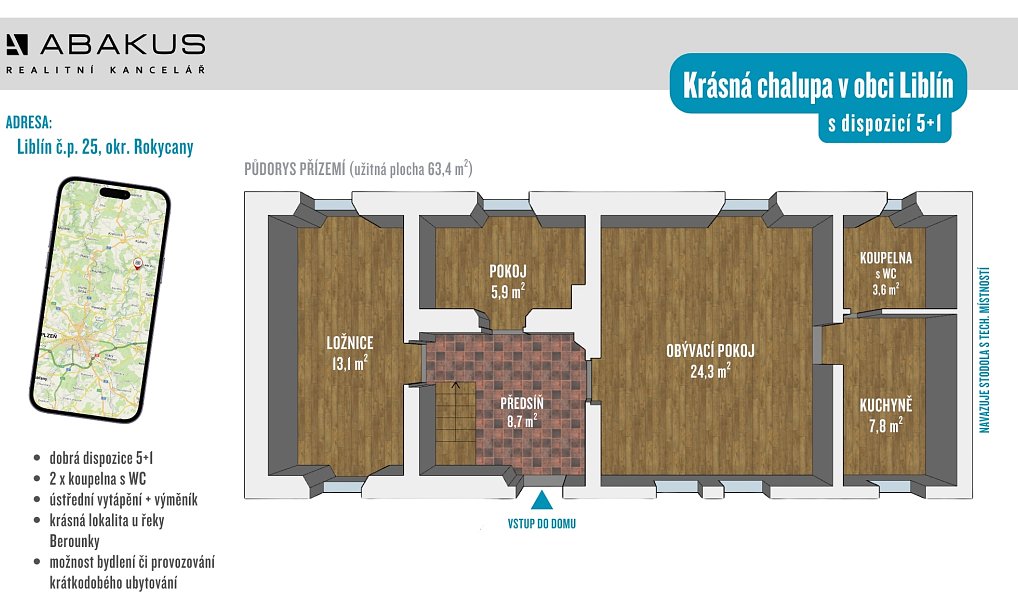 Prodej chalupy 141 m² s pozemkem 342 m², Liblín – náhled fotky 7