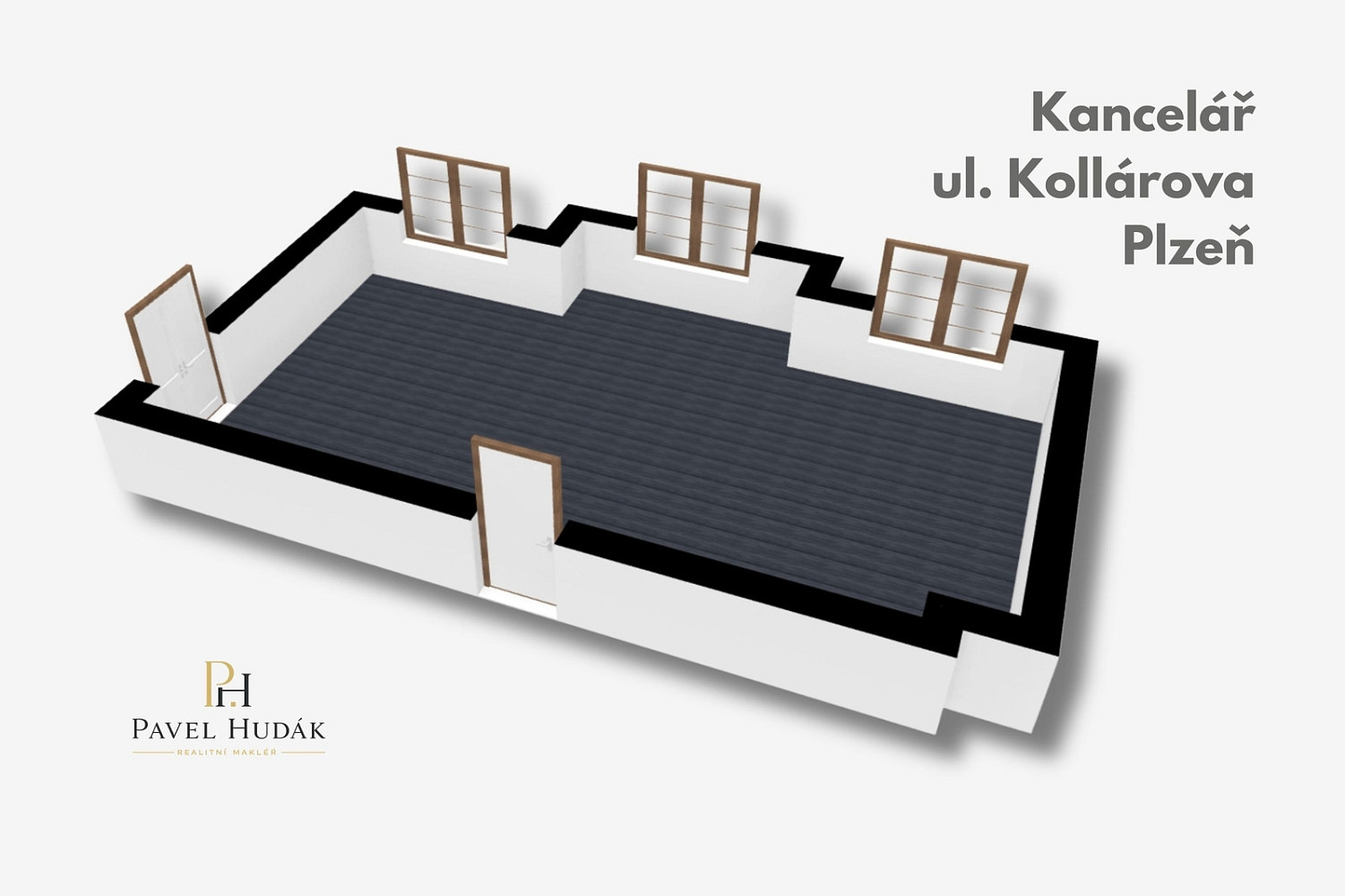 Pronájem kanceláře 55 m² – fotografie 3