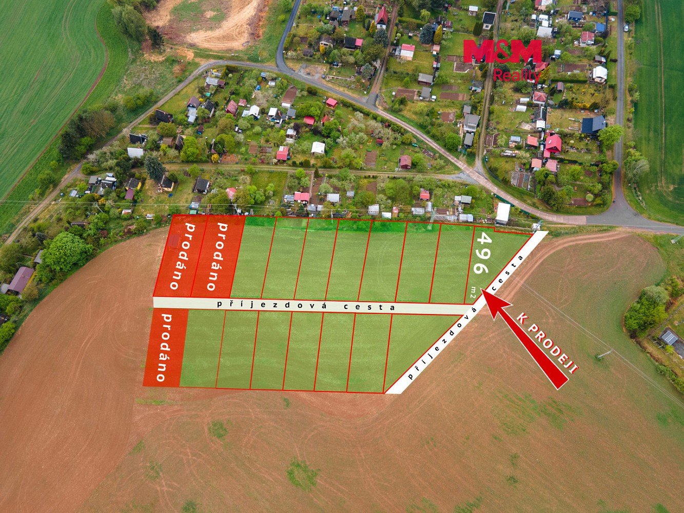 Prodej pole 496 m²