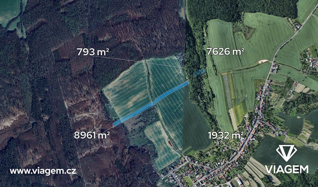 Prodej pole 2 233 m², Nová Dědina – náhled fotky 2