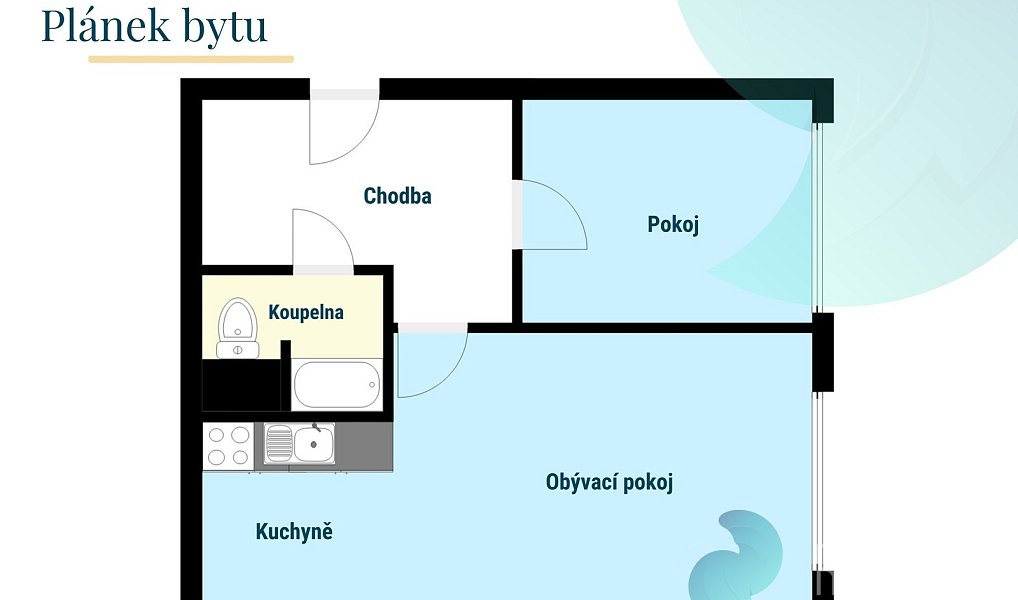 Pronájem bytu 2+kk 40 m², Benešov – náhled fotky 10
