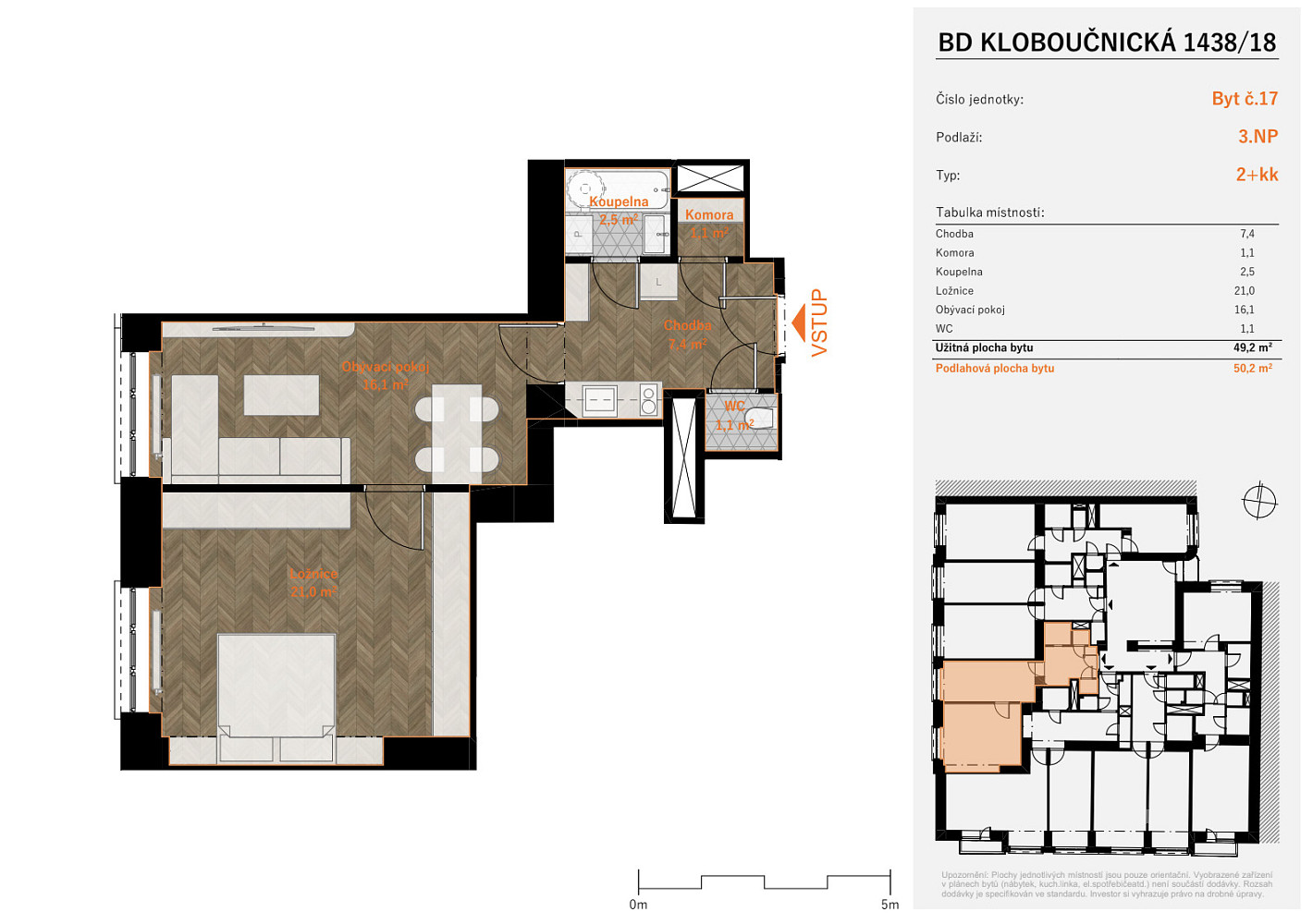 Prodej bytu 2+kk 50 m² – fotografie 5
