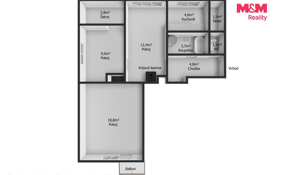 Prodej bytu 3+1 71 m², Horšovský Týn – náhled fotky 18