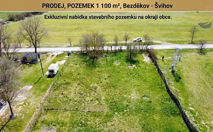 Prodej stavebního pozemku 1 100 m², Švihov, okres Klatovy