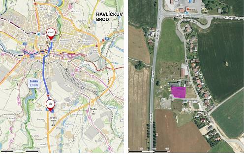 Prodej komerčního pozemku 1 966 m², Havlíčkův Brod