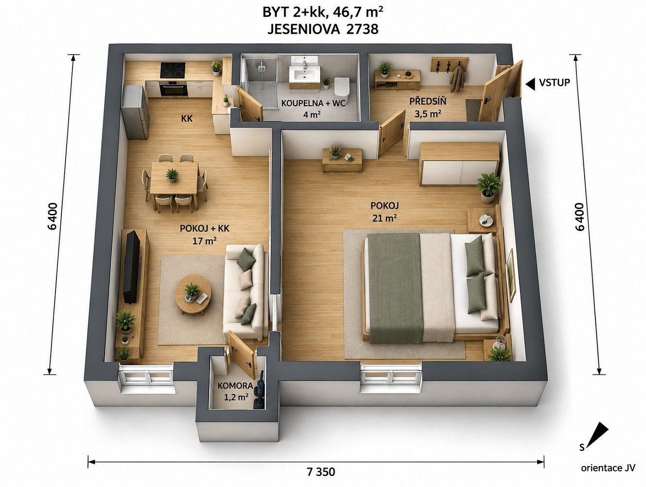 Prodej bytu 2+kk 47 m² – fotografie 5