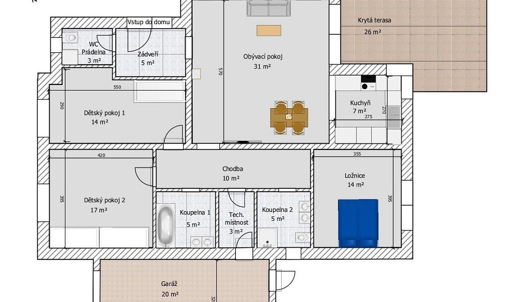 Pronájem domu 115 m² s pozemkem 626 m², Jihlava – náhled fotky 22