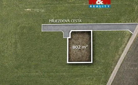 Prodej stavebního pozemku 802 m², Přelovice, okres Pardubice