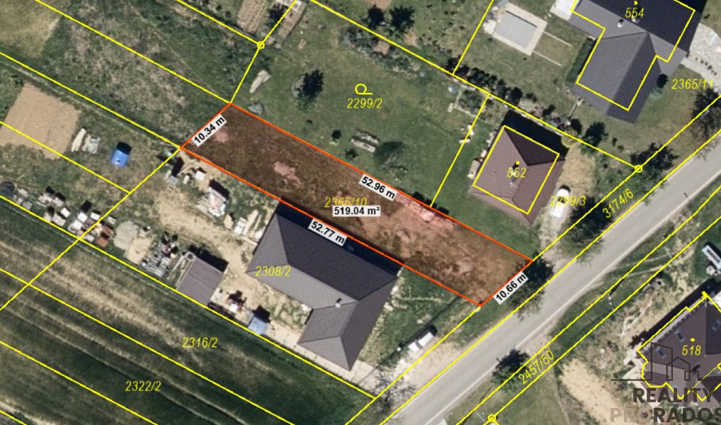 Prodej stavebního pozemku 518 m², Vřesovice – náhled fotky 2