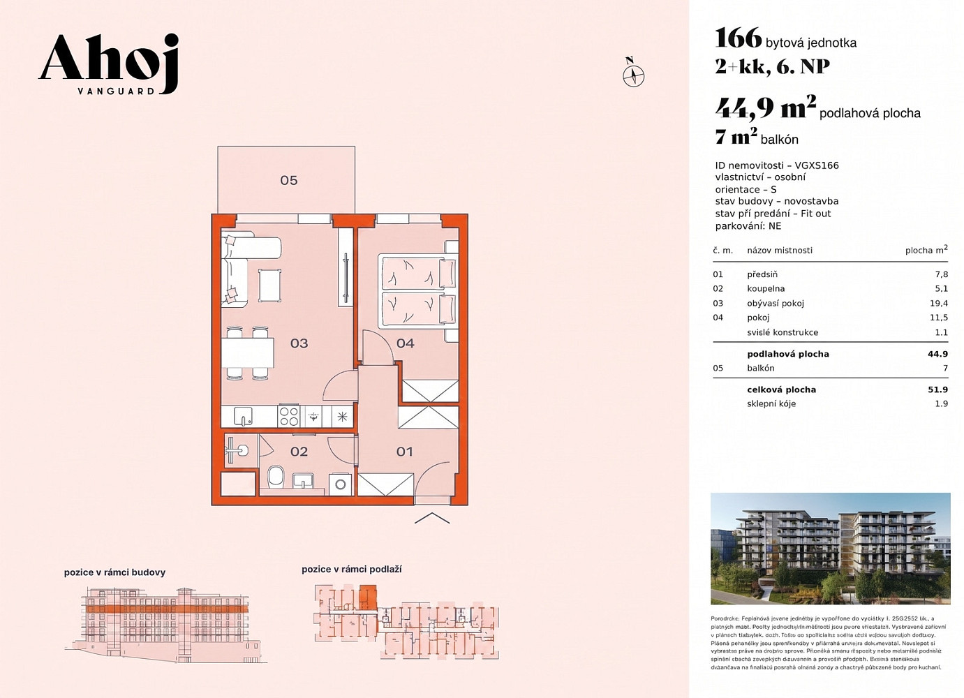 Prodej bytu 2+kk 52 m² — photo 3