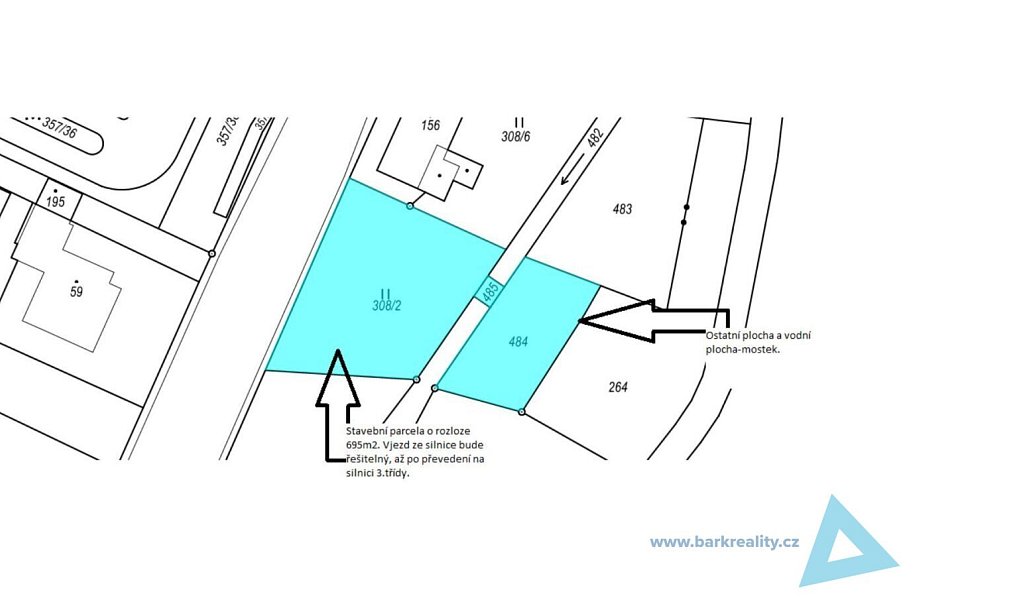 Prodej stavebního pozemku 1 040 m², Nová Paka – náhled fotky 2