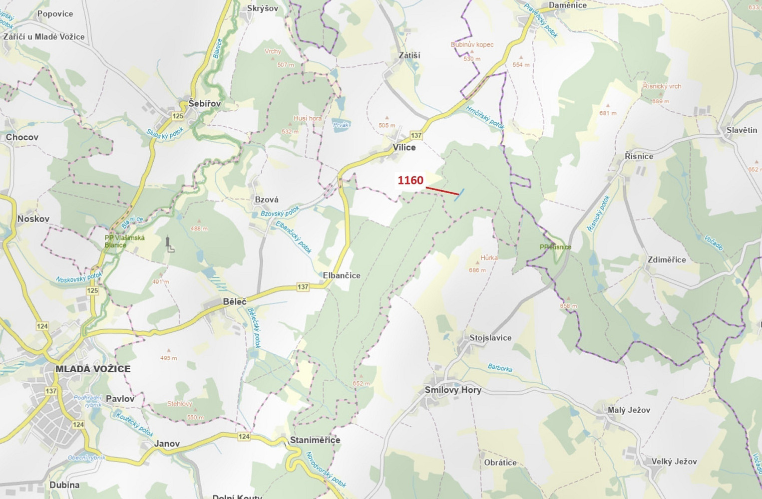 Dražba lesa 2 693 m²