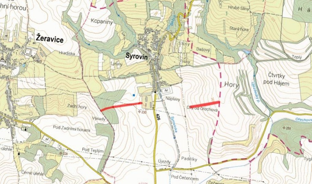 Prodej pole 10 528 m², Syrovín – náhled fotky 3