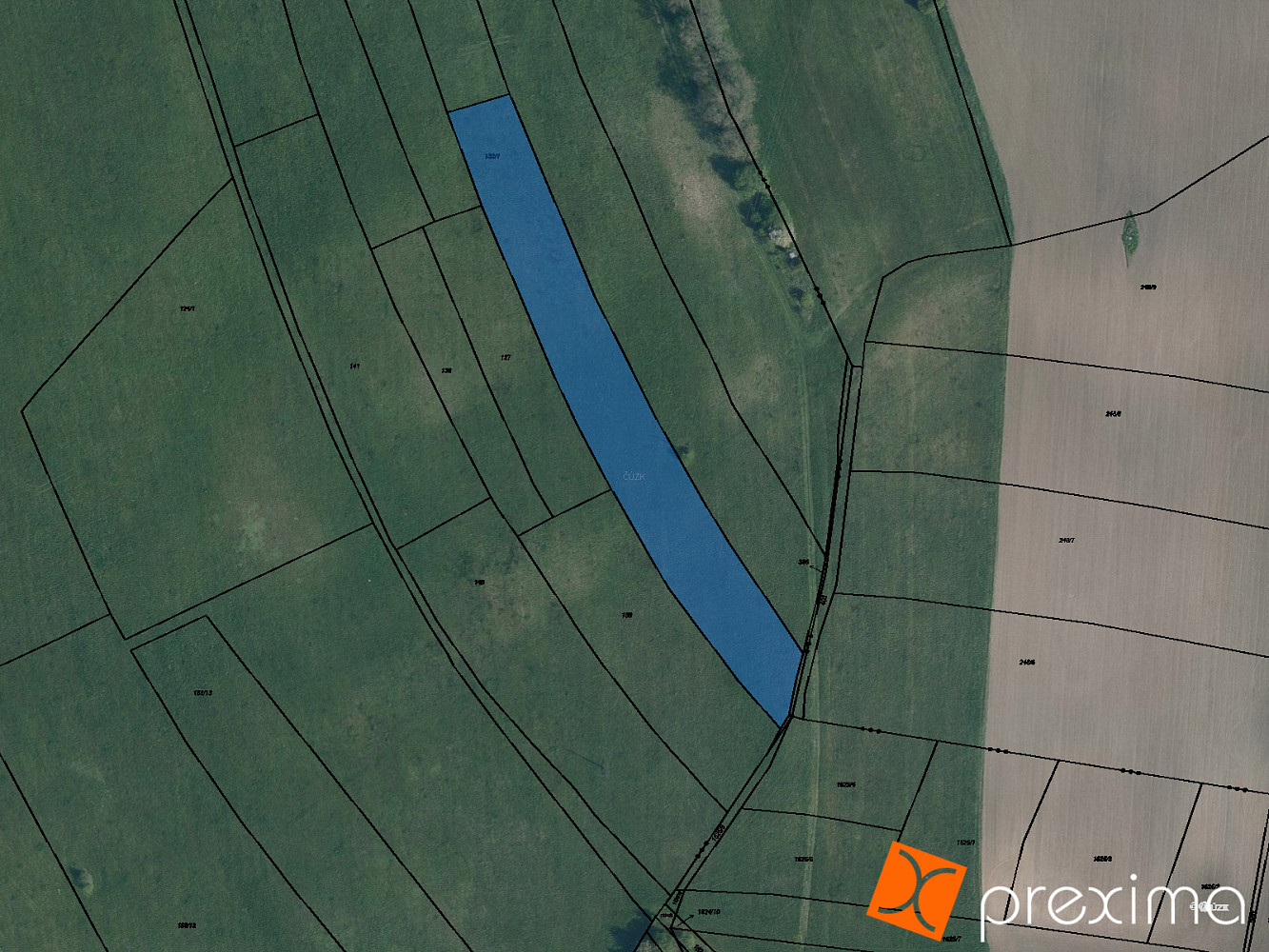 Prodej pole 1 206 m²