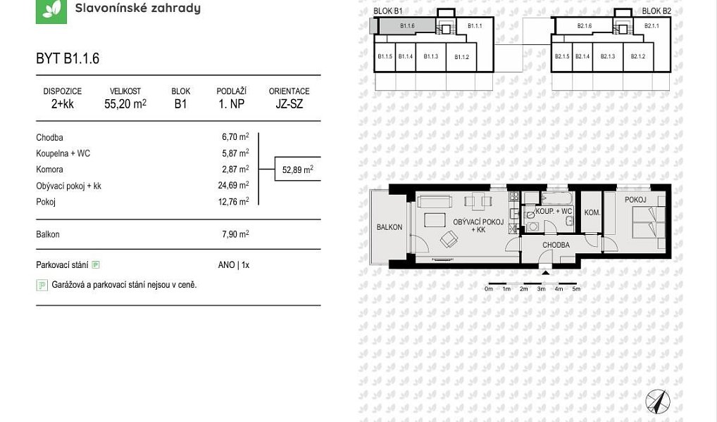Prodej bytu 2+kk 53 m², Olomouc – náhled fotky 3