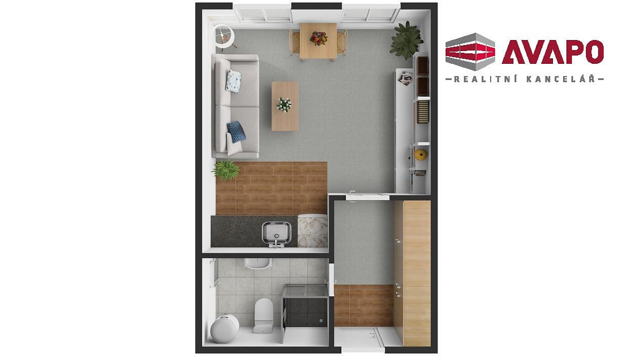 Pronájem bytu 1+kk 25 m² – fotografie 2
