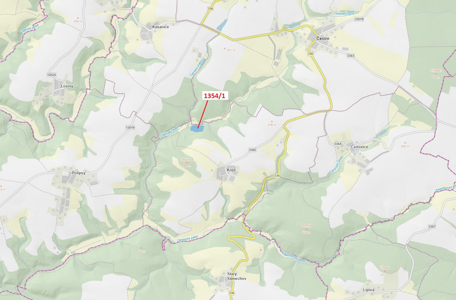Dražba lesa 13 976 m²