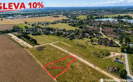 Prodej stavebního pozemku 2 565 m², Přesecká, Třeboň - Břilice, okres Jindřichův Hradec