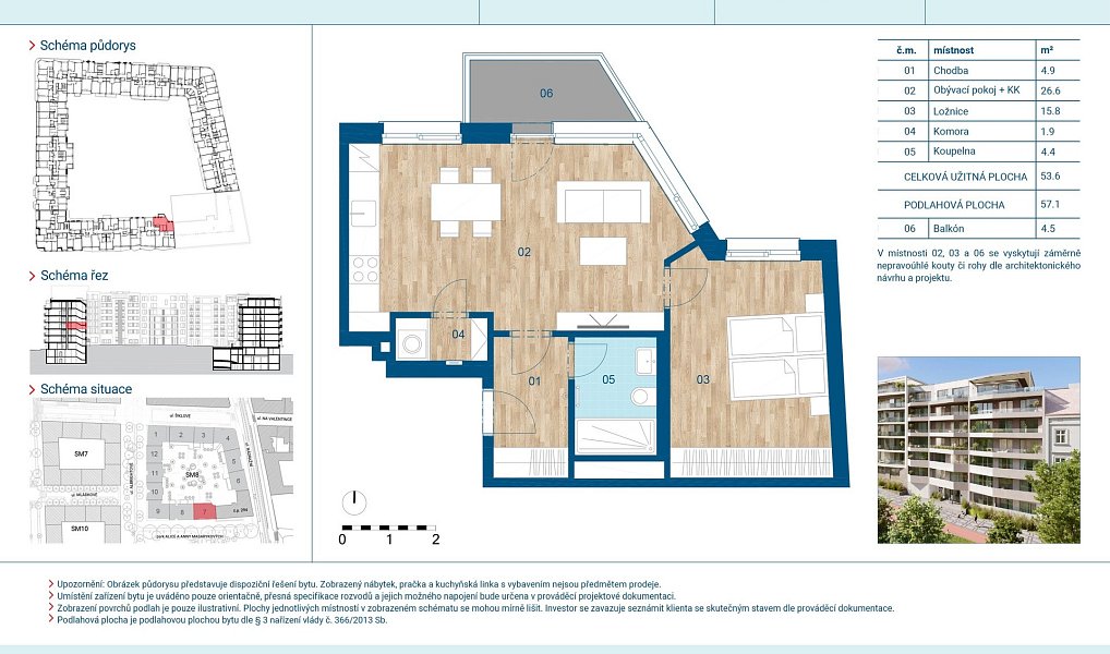 Prodej bytu 2+kk 53 m², Praha – náhled fotky 2