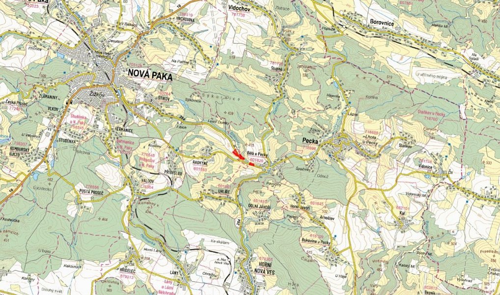 Prodej pole 15 624 m², Pecka – náhled fotky 2