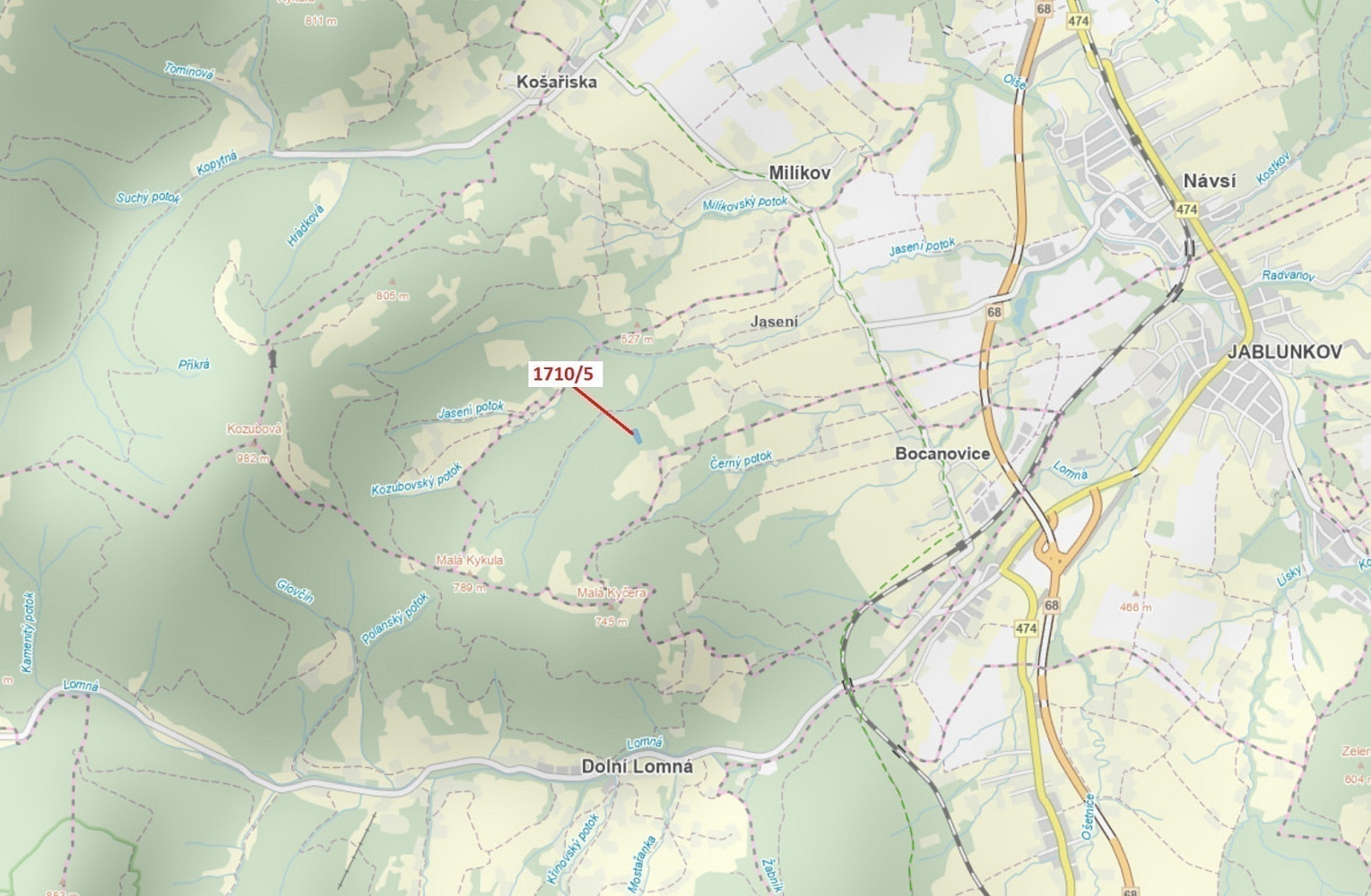 Dražba lesa 3 528 m²