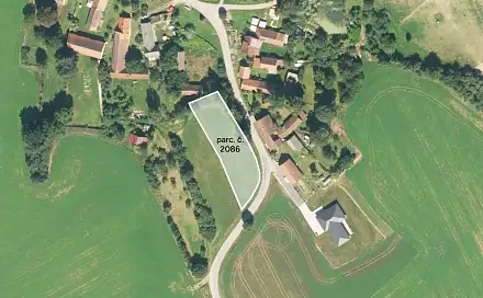 Prodej stavebního pozemku 420 m², Křešín, okres Pelhřimov