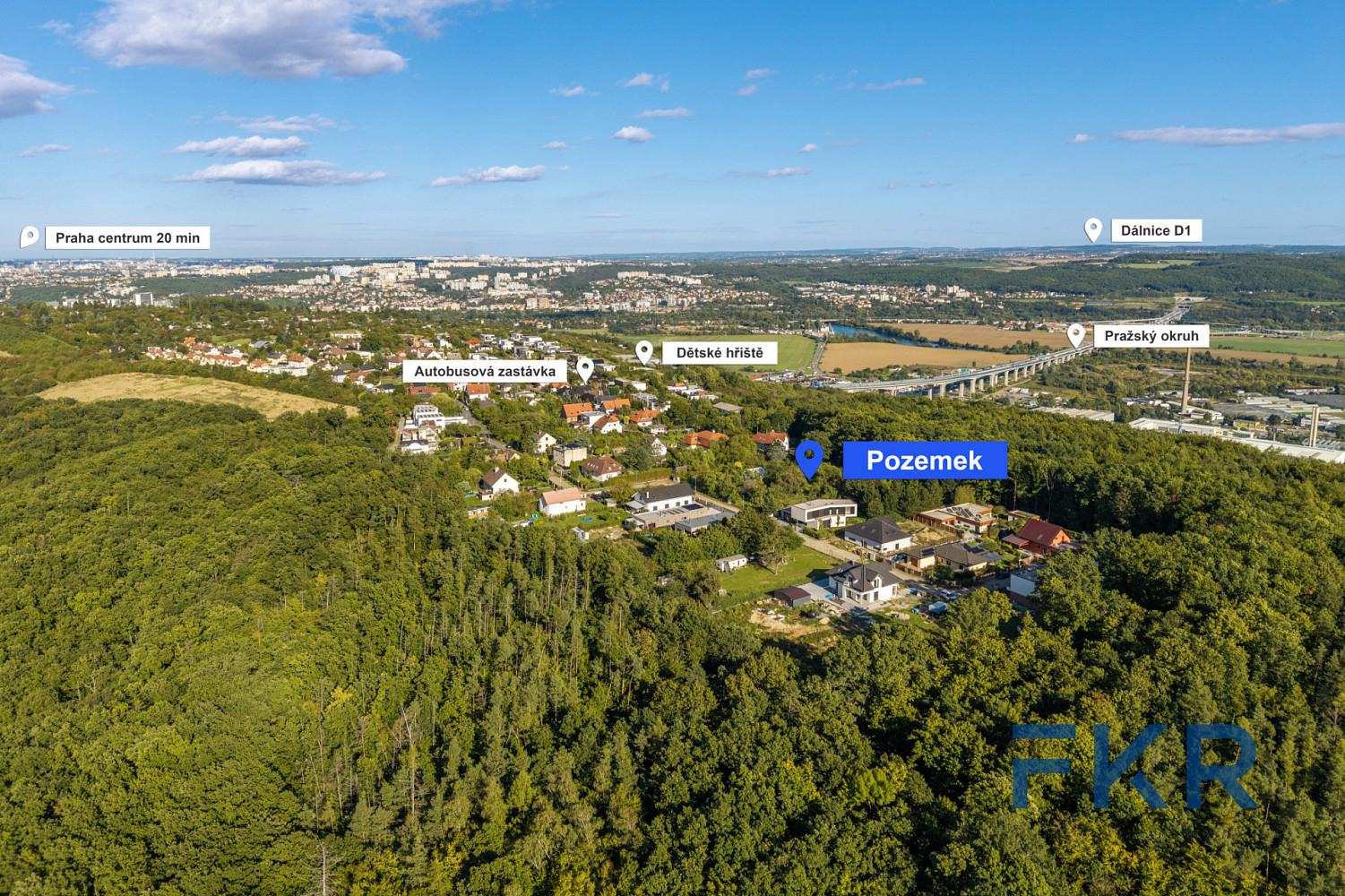 Prodej stavebního pozemku 886 m² – pohled 5
