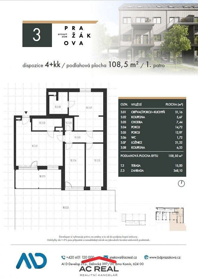 Prodej bytu 4+kk 109 m² – fotografie 5